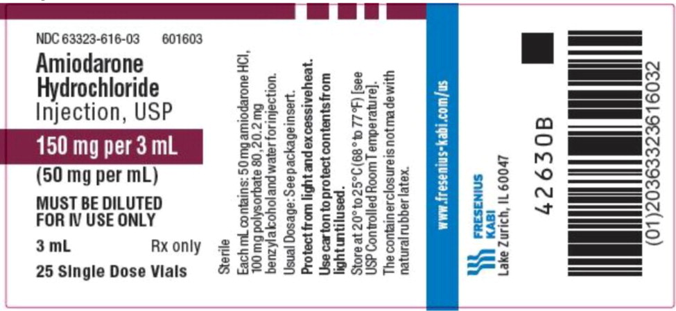 PACKAGE LABEL – PRINCIPAL DISPLAY – Amiodarone 3 mL Single Dose Tray Label 