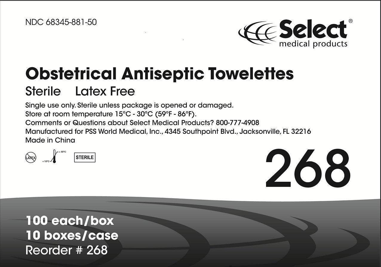 Obstetrical Antiseptic Towelette Benzalkonium Chloride Liquid Pss