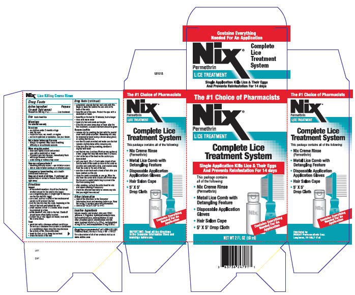 NIX Lice Pediculicide Cream Rinse with Comb
