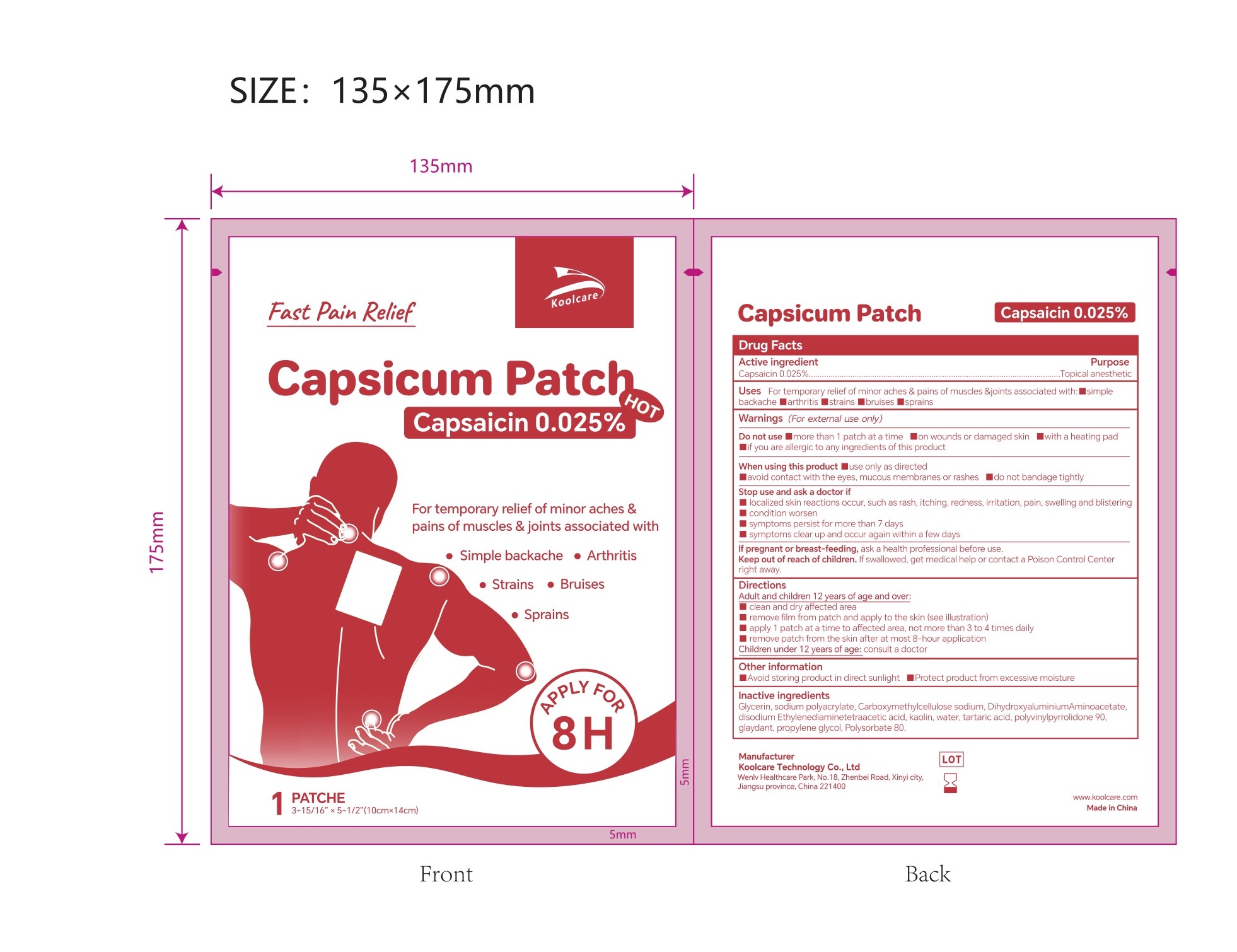 0.025% Capsaicin Patch 