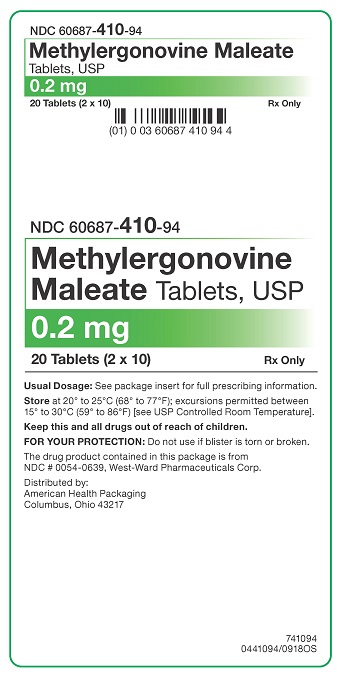 0.2 mg Methylergonovine Maleate Tablets Carton