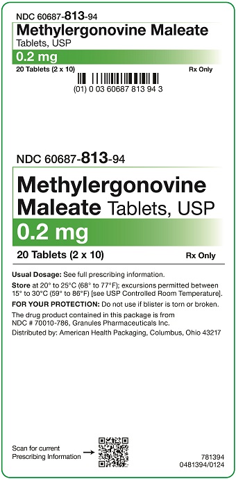 0.2 mg Methylergonovine Maleate Tablets Carton