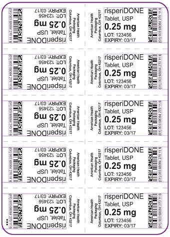 0.25 mg risperiDONE Tablet Blister