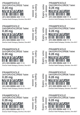 0.25 mg Pramipexole DiHCl Tablet Blister