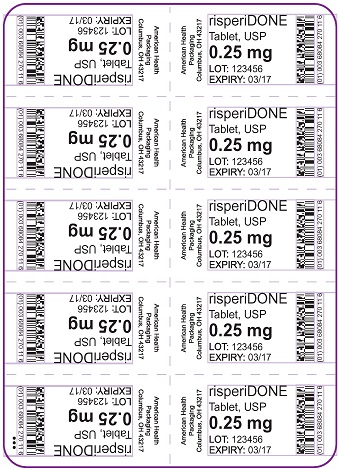 0.25 mg Risperidone Tablet Blister