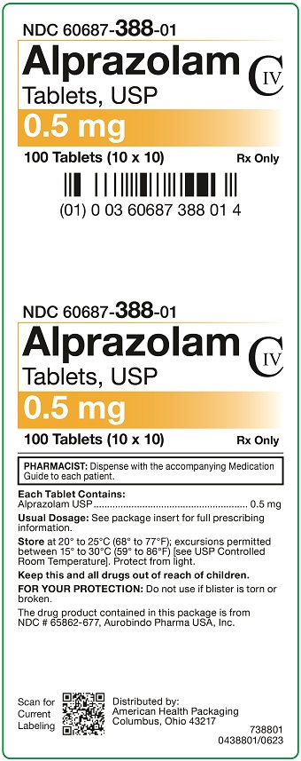 0.5 mg Alprazolam Tablets Carton