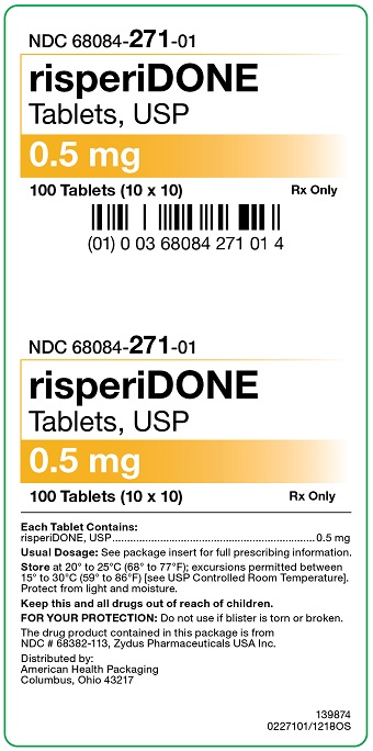 0.5 mg risperiDONE Tablets Carton