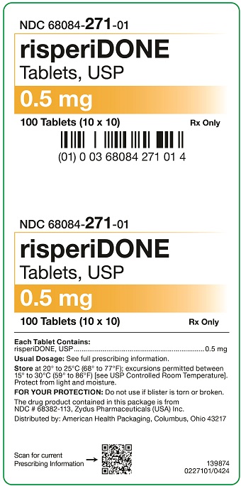 0.5 mg Risperidone Tablets Carton