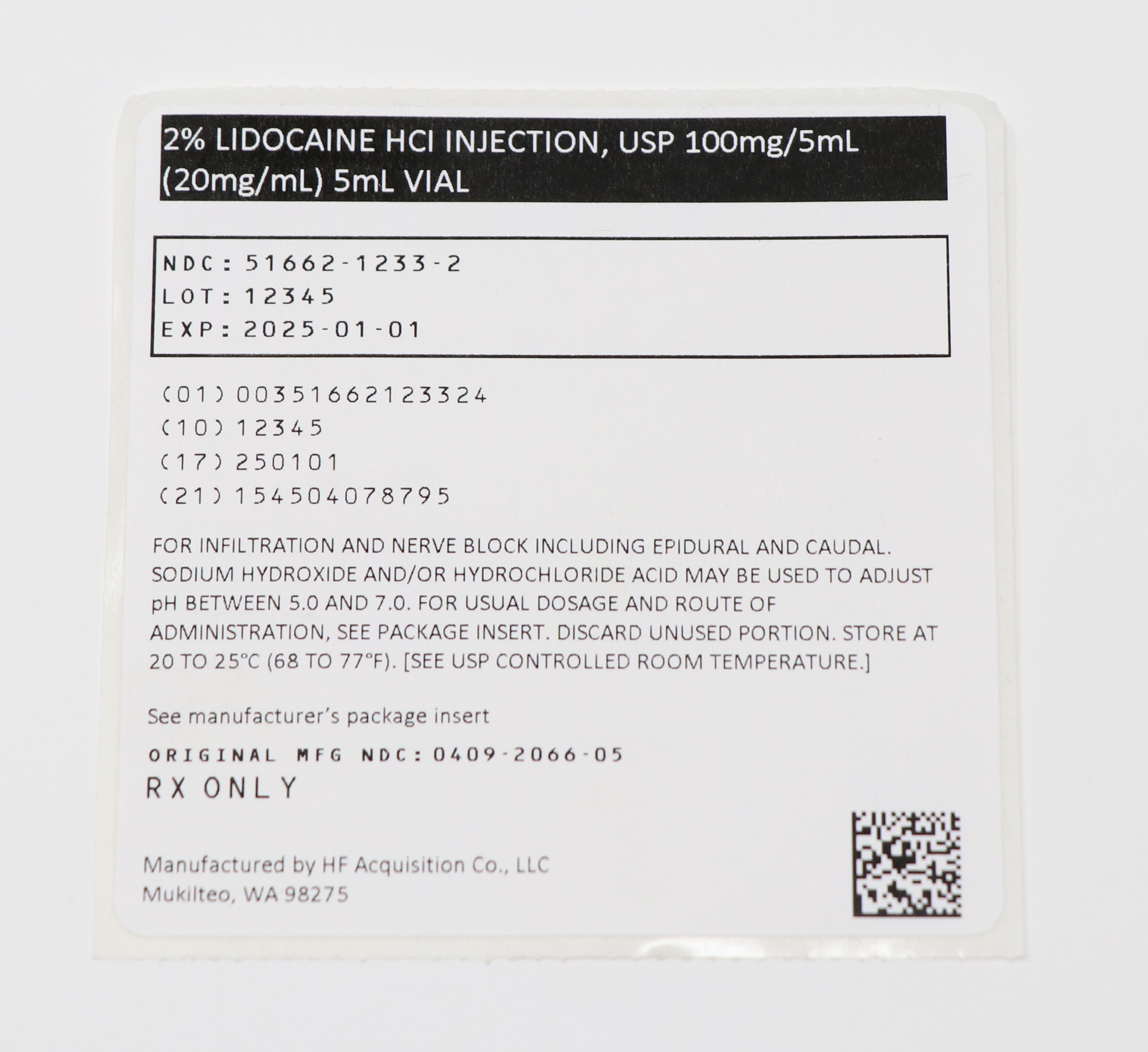 51662-1233-2 Serialized Pouch Labeling