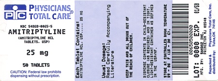 Amitriptyline HCl 25 mg Label