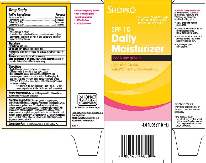 Shopko Absolute Daily Moisturizing Broad Spectrum Spf15 Sunscreen Breastfeeding