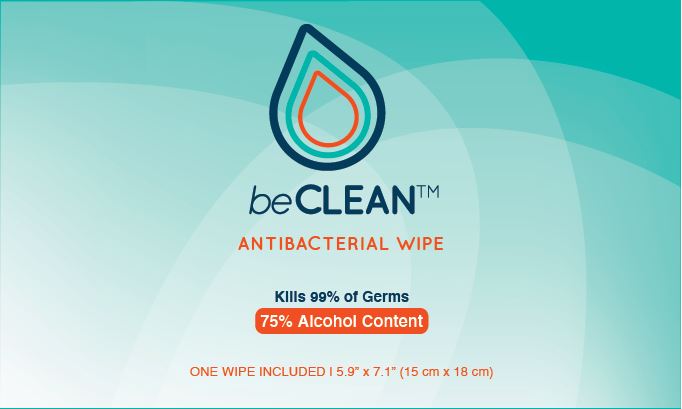 01b LBL_BeClean_Sanitizing Wipe_1ct