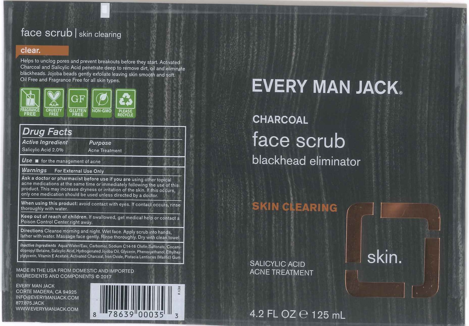 Every Man Jack Charcoal Face Scrub | Salicylic Acid Cream Breastfeeding