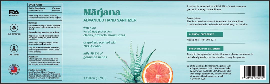 01b LBL_Marjana_Advanced Hand Sanitizer_1gal