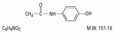 acetaminophen chemcial structure