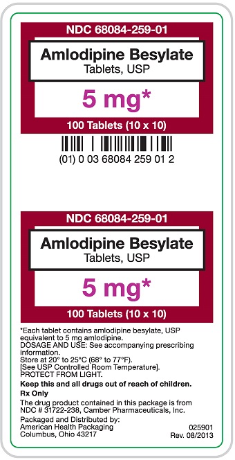 5 mg Amlodipine Besylate Tablets Carton