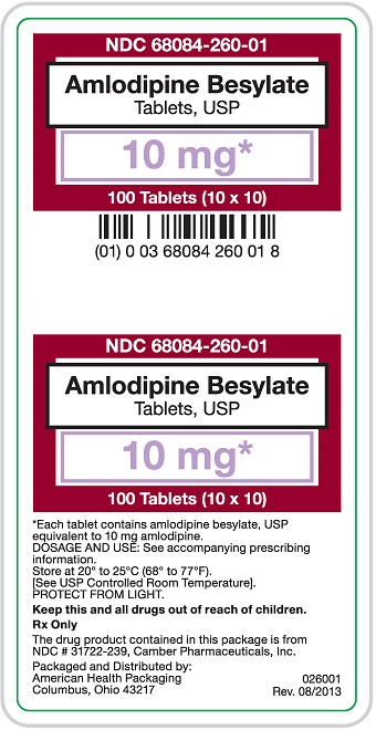 10 mg Amlodipine Besylate Tablets Carton