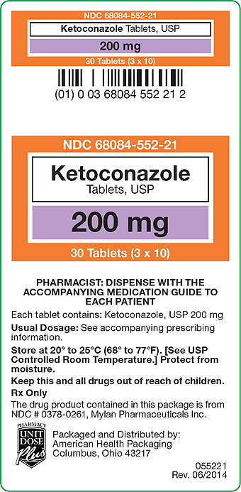 Ketoconazole Tablet 200 mg Label