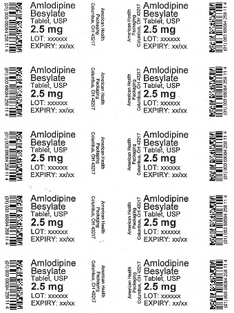 2.5 mg Amlodipine Besylate Tablet Blister