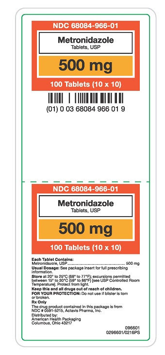 500 mg Metronidazole Tablets Carton
