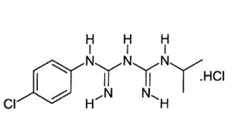 Proguanil Hydrochloride Structural Formula