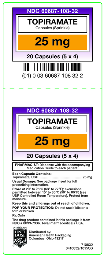 25 mg Topiramate Sprinkle Carton