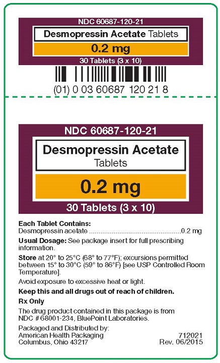 Demopressin Acetate Tablet 0.2 mg label