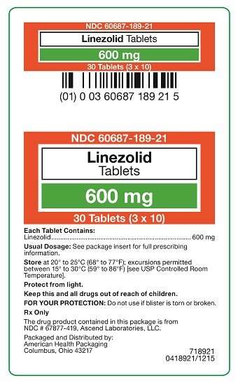 600 mg Linezolid Tablets Carton
