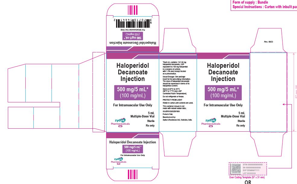 500 mg per 5 mL carton label