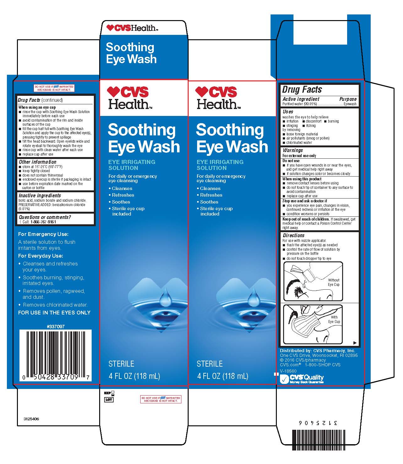 CVS 4 oz Eye Wash Carton