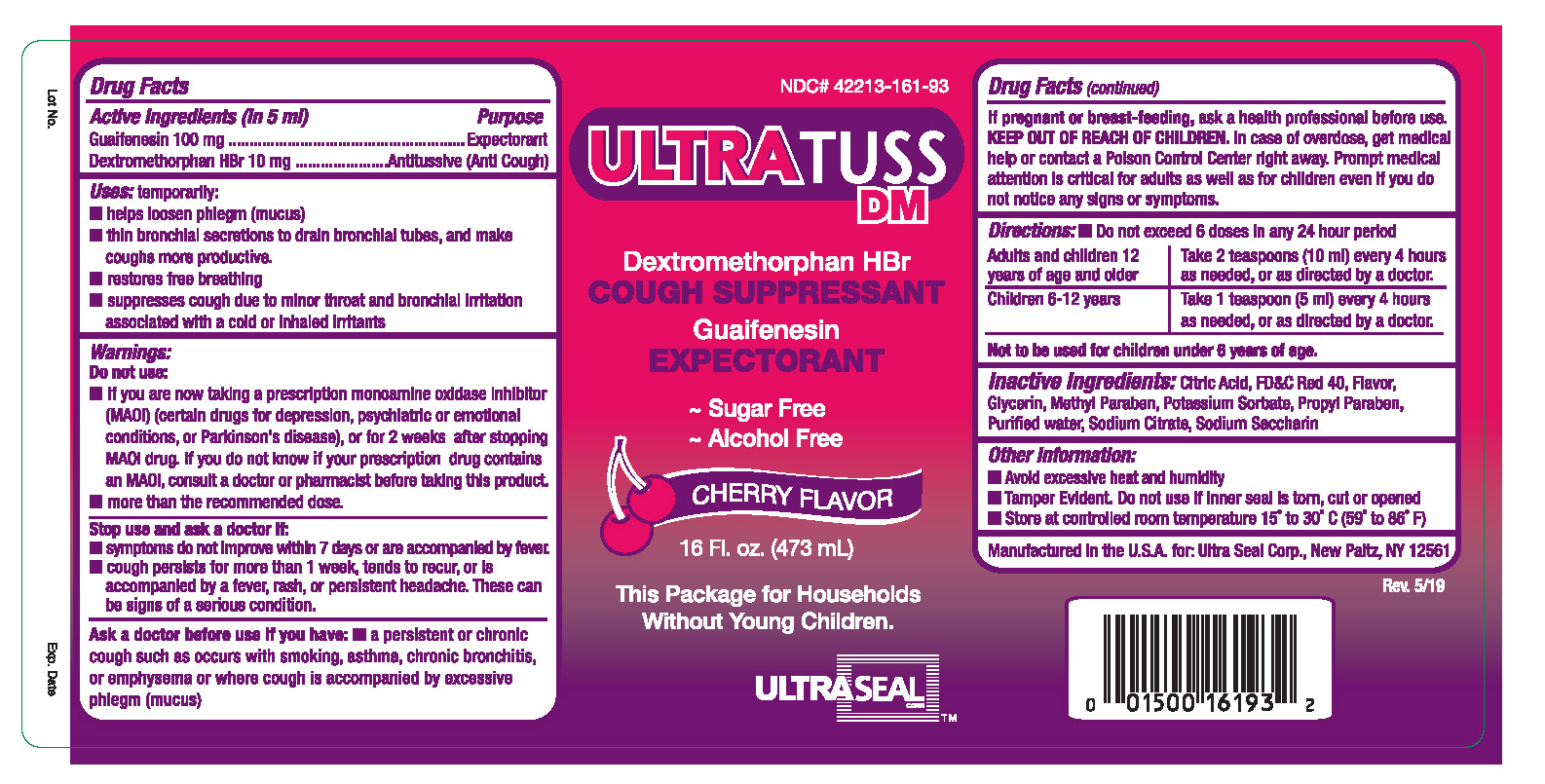 ultratuss dm 16 oz label
