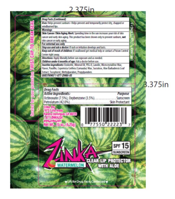 Zinka Watermelon Spf 15 Lip Balm | Oxybenzone, Octinoxate, Petrolatum Stick while Breastfeeding