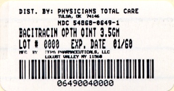 Bacitracin Carton Label