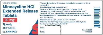 Minocycline HCl ER Tablets 90 mg, 100 s