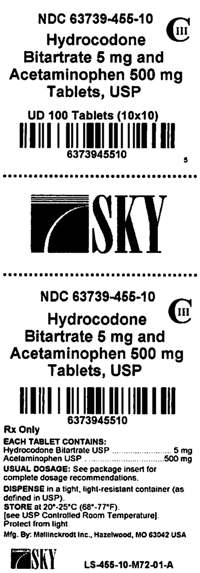 Hydrocodone and Acetaminophen label