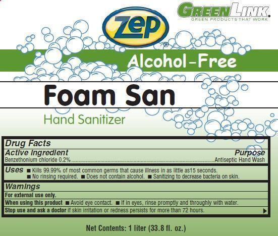 Zep Foam San | Benzethonium Chloride Liquid Breastfeeding