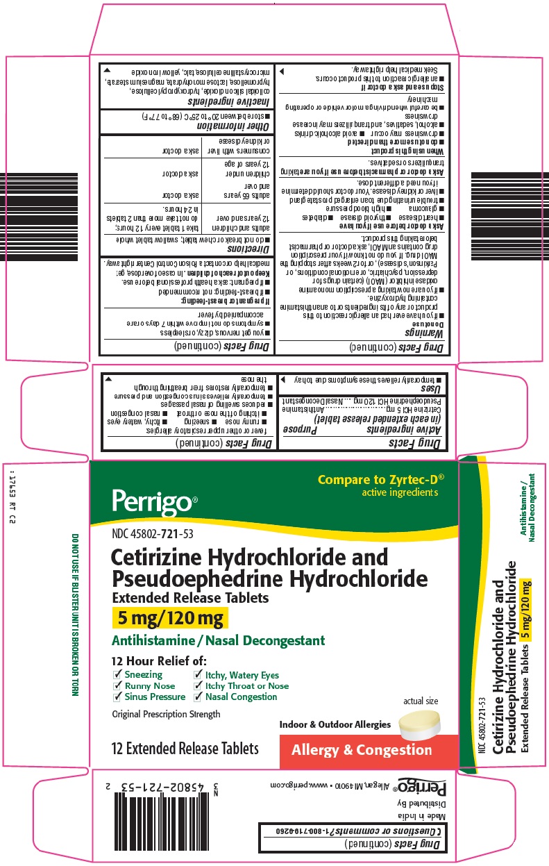 Perrigo Cetirizine Hydrochloride & Pseudoephedrine Hydrochloride