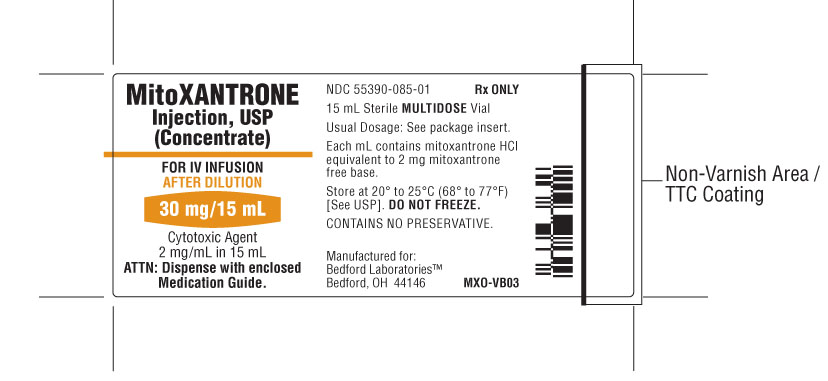 Vial Label for Mitoxantrone 30mg/15mL