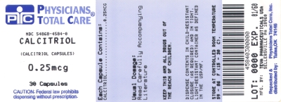 image of 0.25 mcg package label