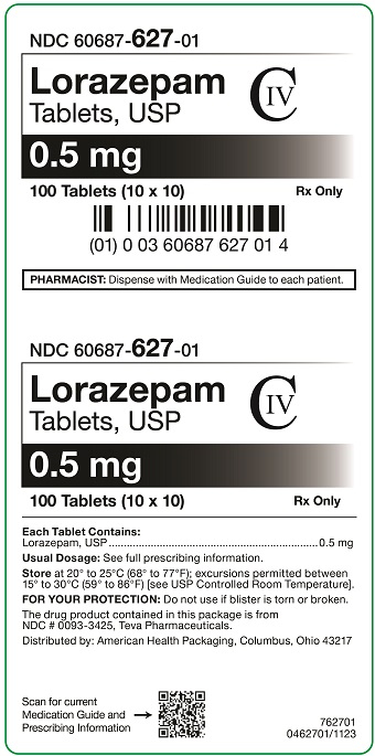 0.5 mg Lorazepam Tablets Carton