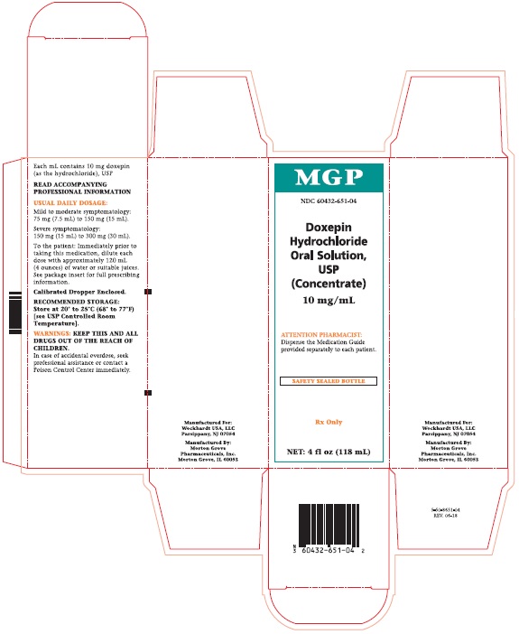 Doxepin Hydrochloride Oral Solution Carton