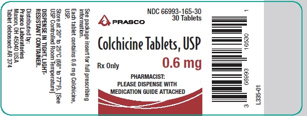 Colchicine Tablets, USP, 0.6 mg, 30 ct Bottle Label