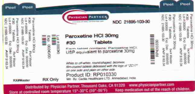Paroxetine HCL 30mg