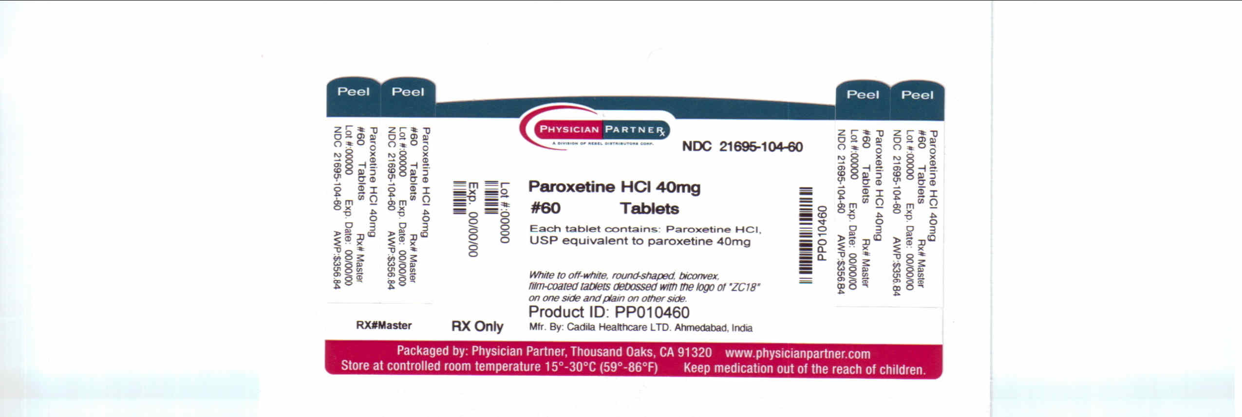 Paroxetine HCL 40mg