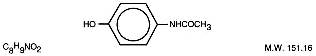 Chemical Structure -  Acetaminophen