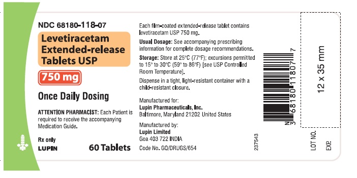 Conatiner Label 750 mg-Bottle of 60 Tablets