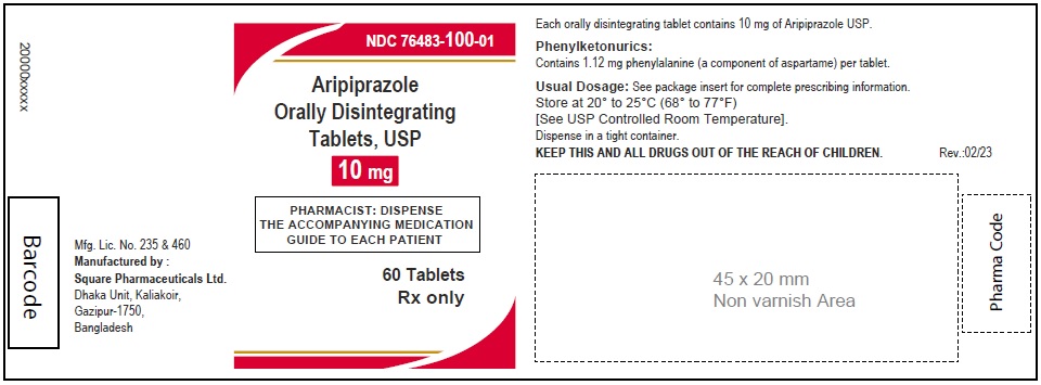 Aripiprazole Orally Disintegrating Tablets, USP 10 mg; 60 Counts