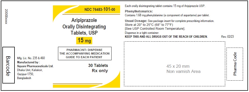 Aripiprazole Orally Disintegrating Tablets, USP 15 mg; 30 Counts