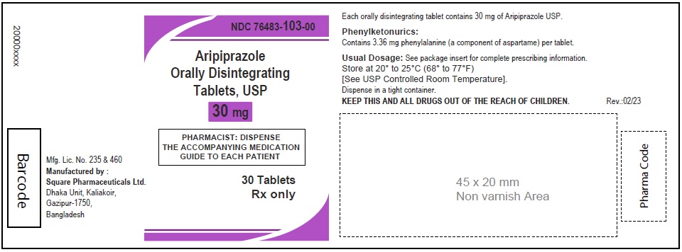 Aripiprazole Orally Disintegrating Tablets, USP 30 mg; 30 Counts