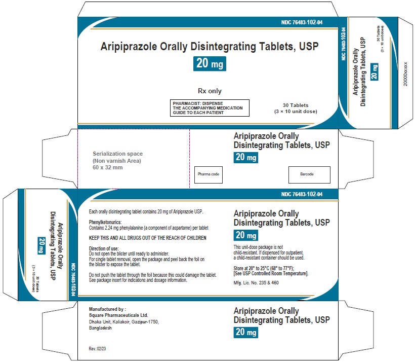 Aripiprazole Orally Disintegrating Tablets 20 mg (30 Tablets in 1 Carton)